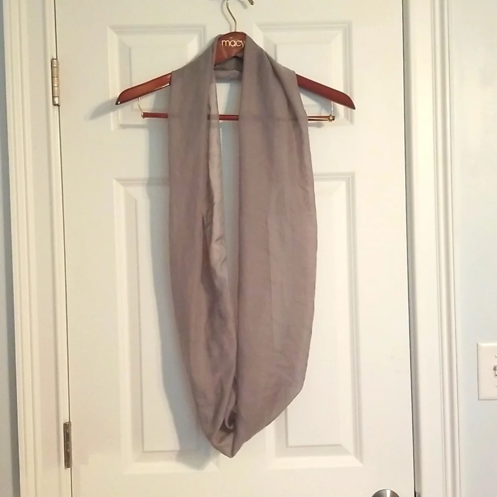 Infinity Scarf Bundle, 3 for $8, Blue Pattern, Blue Solid, Light Gray